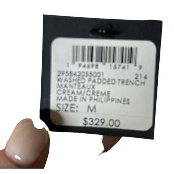 CLUB MONACO  Trench Coat size Medium, $329 NEW WITH TAGS - Picture 9 of 9